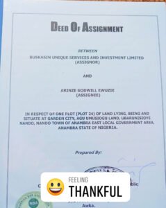 Deed of Assignment
