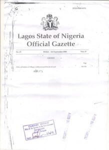 excision and gazette